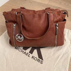 Michael Kors Tan Leather Shoulder Bag